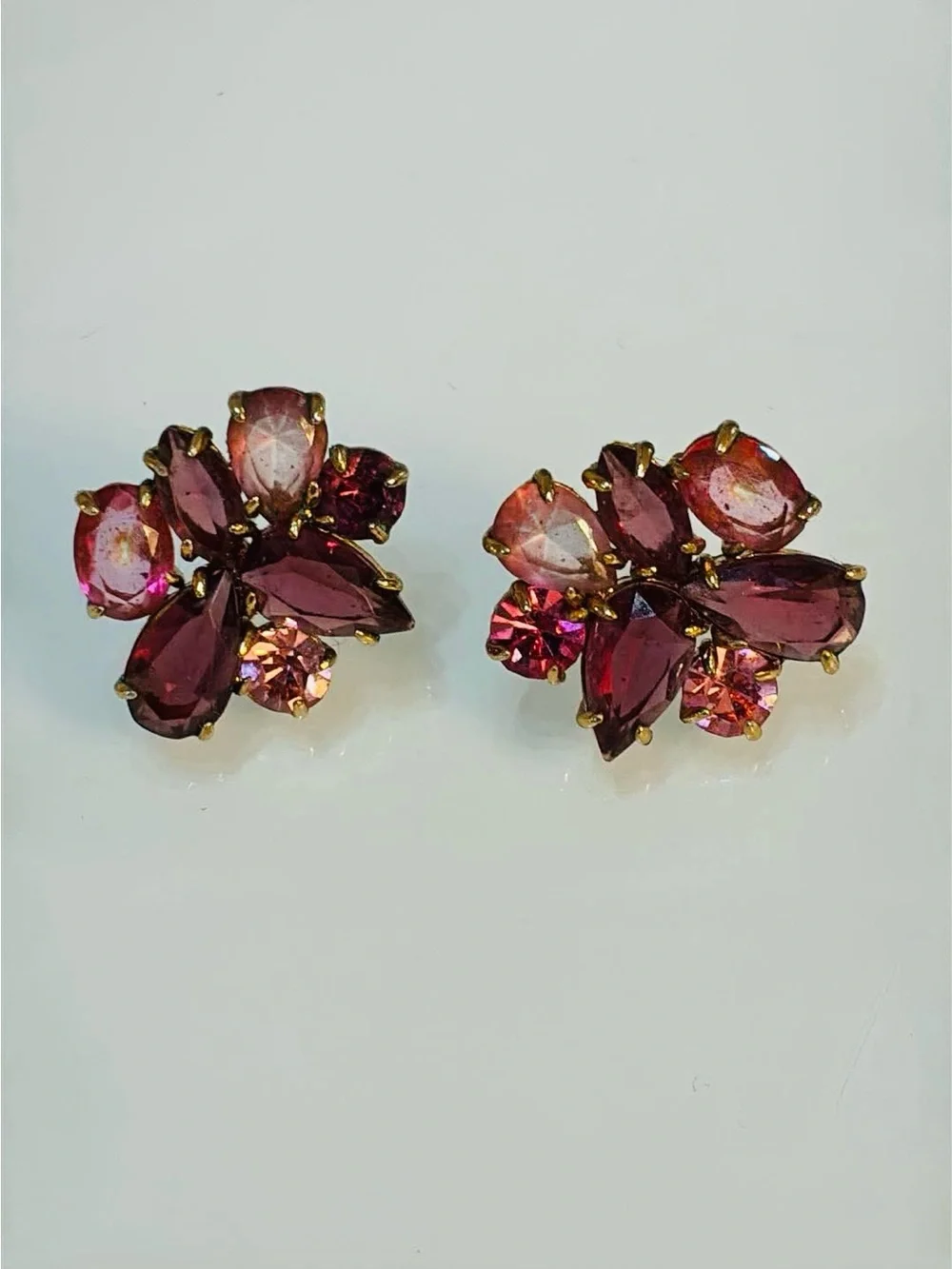Kate spade Gold-Tone Pink Cluster Crystal Stud Earrings